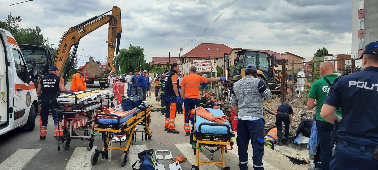 Mal de pământ surpat peste trei muncitori