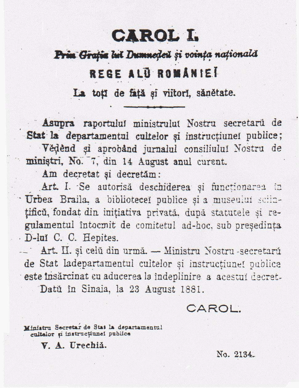 decret Carol I