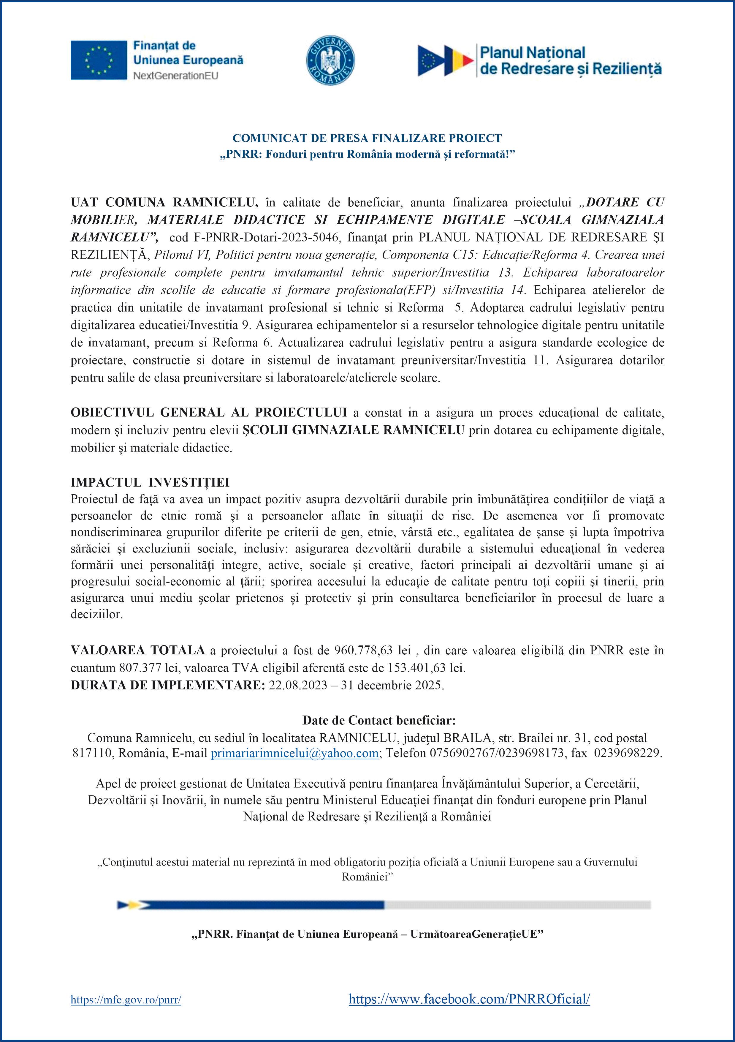 anunt ramnicelu
